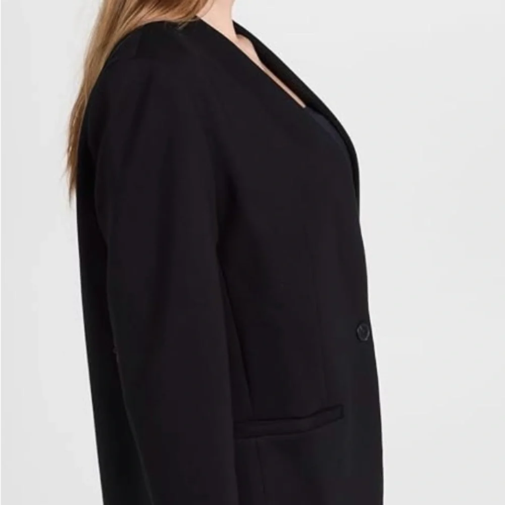 Spanx Women’s Perfect Black Collarless Blazer Size Large - Picture 4 of 11